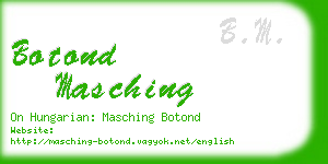 botond masching business card